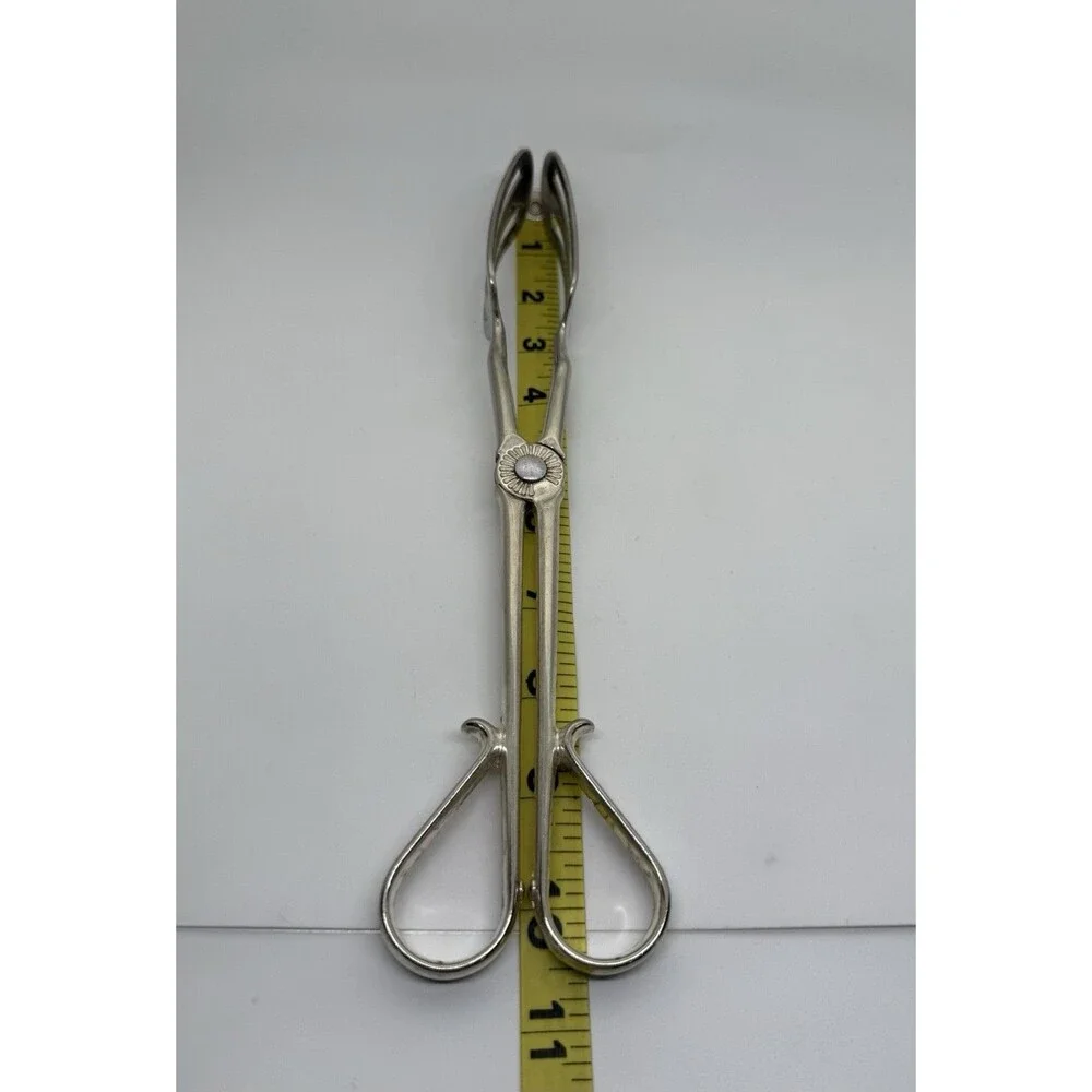 Vintage Silverplate Scissor Serving Tongs Salad Italy Flatware‎ 1pc